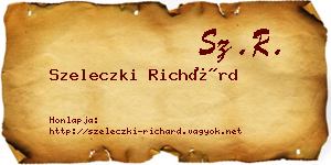 Szeleczki Richárd névjegykártya